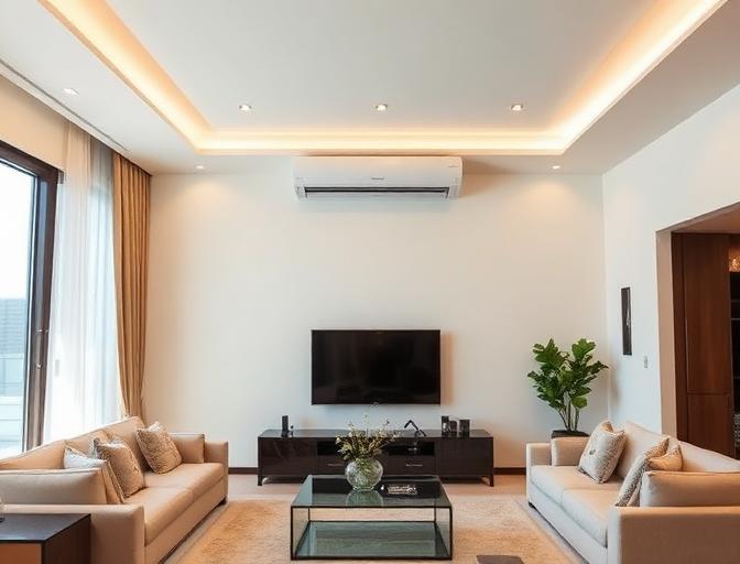 After: Central AC system with zone control