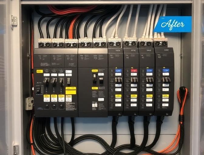 After: New panel with proper circuit distribution