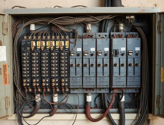 Before: Overloaded panel causing frequent trips