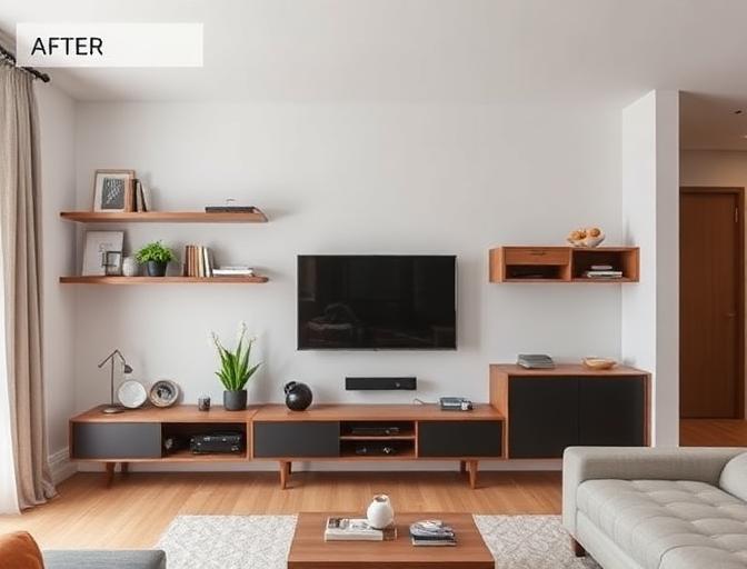 After: Professional wall mounting and assembly